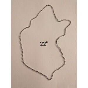 Silver Ball Chain Necklace 22 Inch Minimalist Layering Bead Chain Jewelry